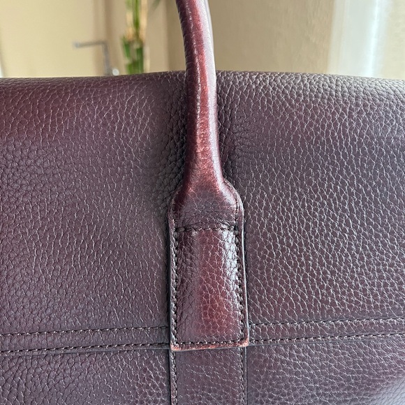 MULBERRY BLACK CHERRY GRAINED LEATHER BAYSWATER - Picture 5 of 16